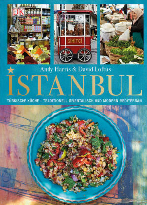Köstlich, vielfältig, bunt  die Küche Istanbuls spiegelt das Leben der Stadt wider und begeistert durch Genüsse unterschiedlichster Art! Moderne Restaurants mit Varianten aus türkischer und westlicher Küche werden durch kleine Cafés in den Seitenstraßen ergänzt, wo man traditionelle Getränke und Gerichte genießen kann. Das Buch zeigt die ganze Vielfalt der Istanbuler Köstlichkeiten zwischen orientalisch und mediterran. Neben tollen Rezepten gibt es Geschichten und Anekdoten zu Stadt und Leuten  so verraten beispielsweise Küchenchefs, Cafébesitzer, Bäcker oder Markthändler ihre Lieblingsrezepte. Ein Höhepunkt des Buchs sind die sonnendurchfluteten Fotos von David Loftus, der die Stimmung Istanbuls auf unvergleichliche Weise einfängt und Lust macht, die Gerichte gleich nachzukochen. Die Rezepte reichen von Frühstück und Streetfood über Gemüse, Fleisch und Fisch bis hin zu Desserts. Kostprobe gefällig? Menemen, Lahmacun, Bulgur-Linsen-Salat, gefülltes Lammfleisch mit Aprikosen und Pistazien, Sardinen in Weinblättern, Filoteig-Kuchen mit Orange  Das wunderschöne Buch ist ein Muss für alle Türkei- und Istanbul-Fans! Andy Harris ist Foodjournalist und gründete das Jamie Magazin. Er schrieb für Lifestyle-Magazine auf der ganzen Welt und arbeitete auch als Koch in Ländern von Griechenland über Japan bis Australien. Das zentrale Thema seiner Kochbücher ist die authentische Küche der Länder, die er bereist, und der Menschen, die er dort trifft. Die preisgekrönten Fotografien von David Loftus zieren unter anderem die Kochbücher von Jamie Oliver, Rachel Khoo und Gennaro Contaldo. Seit 20 Jahren arbeitet David Loftus als Foodfotograf, darüber hinaus ist er auch in den Bereichen Porträt, Landschaft und Reportagen renommiert. "Istanbul" ist erhältlich im Online-Buchshop Honighäuschen.