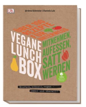 Vegane Küche ist so verbreitet wie nie. Dennoch ist es für Veganer immer noch schwierig außer Haus zu essen. Die Erfolgsautoren Jérôme Eckmeier und Daniela Lais zeigen daher, wie leicht vegane Küche to go geht: schnell zubereitet, kalt und warm ein Genuss und immer einfach zu transportieren. Über 100 Rezepte zum Mitnehmen von kleinen Snacks wie Müsliriegeln oder Grünkohl-Chips über Suppen und Salaten wie italienischer Brotsalat bis zu köstlichen Sandwiches und Burgern. Nicht zu vergessen deftige Gerichte zum Sattwerden, wie Spargel-Quiche oder gefüllten Süßkartoffeln. Hier ist für jeden etwas dabei! Auch dieser Titel wird wieder, wie Eckmeiers Vorgängertitel bereits, vom VEBU (Vegetarierbund Deutschlands) unterstützt.