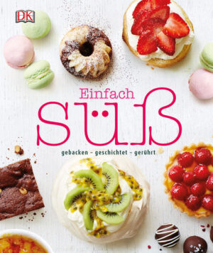 Süße Verlockungen warten in diesem umfangreichen Standardwerk. 400 Rezepte und unzählige Fotos rund um Gebäck & Süßspeisen verwöhnen jeden Gaumen! Ob Kuchen, Aufläufe, Crêpes Brownies oder Puddinge, Eis, Sorbets oder Strudel - hier ist für jeden Süßschnabel ein himmlisches Dessert dabei. Gegliedert von Warm bis Eiskalt finden sich so köstliche Rezepte unter anderem für Apfelstrudel und Heidelbeer-Auflauf (warm), Sahne-Baisers und Linzer Torte (kalt) sowie für Eistorte, Sorbets, Eis (eiskalt). Doch dieses Buch ist keinesfalls nur für Profi-Patissiers. Dank der anschaulichen Schritt-für-Schritt-Anleitungen und vielen praktischen Tipps gelingen die süßen Werke auch Anfängern. Und sehen mit der richtigen Dekoration auch noch hübsch aus.