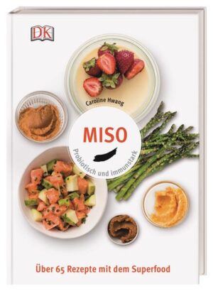 Miso - Umami-Superfood aus Japan. Ob Miso-Hühnchen oder -Popcorn - vollgepackt mit Vitaminen und Mineralstoffen verwandeln die Pasten aus fermentierten Sojabohnen jedes Gericht in eine gesunde Wunderwaffe für Verdauung, Immunsystem und Figur. Von herzhaft bis süß finden Sie in diesem Kochbuch 65 originelle Rezepte für Fleisch, Gemüse, Dips und mehr. Die große Rezeptvielfalt angesagter Trendgerichte gibt es zum kleinen Preis im praktischen, übersichtlich aufgemachten Bestsellerformat. Geniale Miso-Rezepte: Kochbuch für eine moderne, gesunde Ernährung! Miso-Suppen kennen viele als japanische Gerichte vom asiatischen Lieblingsrestaurant. Aber die Grundlage, eine Paste aus fermentierten Sojabohnen, kann so viel mehr als Suppe! Während des Fermentationsprozesses entstehen gesunde Inhaltsstoffe, sodass die Miso-Paste vollgepackt mit Vitaminen, Eisen, Magnesium und Zink überzeugt. Außerdem ist sie kalorienarm und auf natürliche Weise probiotisch, wirkt sich also gut auf den Darm und die Verdauung aus und unterstützt das Immunsystem. Superfood-Gerichte selber machen: Buch-Highlights auf einen Blick. • 65 vielfältige Rezepte für das Trendfood aus Japan: ✓Snacks, ✓Proteine, ✓Herzhaftes und ✓Süßes. • Übersichtliche Warenkunde. • Infos zum Gesundheitsplus. • Visuell einzigartig dargestellt - typisch für die DK Bestsellerreihe. • Cooles Cover mit Metallic-Folie. ✓Probieren Sie Misopasten in ganz neuen, trendy Gerichten. So schmeckt kreative Fusionsküche aus gesundem Japan-Food heute!