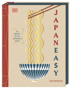 Einfache japanische Rezepte für jeden Tag Japanisch kochen ganz easy! Dieses Kochbuch beweist, wie unkompliziert, ausgewogen und lecker die japanische Küche ist. Versuchen Sie sich an über 70 einfachen und schnellen Rezepten wie Pilzpfanne mit Soja-Knoblauch-Butter, Hähnchen-Frühlingszwiebel-Yakitori oder heißen Udon-Nudeln. Für die Rezepte benötigen Sie nur sieben japanische Spezialzutaten, die in jedem Supermarkt erhältlich sind. So eignen sich die japanischen Gerichte auch ideal für die Alltagsküche. Authentische japanische Gerichte mit wenigen Zutaten Holen Sie sich die herrlichen Aromen Japans ganz einfach in Ihre heimische Küche! Mit simplen authentischen Rezepten sorgt dieses stimmungsvolle asiatische Kochbuch für reichlich Abwechslung in der heimischen Küche.  76 abwechslungsreiche japanische Rezepte: Von kleinen Gerichten wie Gyozas und Süßkartoffelkroketten mit Sesam bis zu großen Gerichten wie Tempura oder Gemüsepfanne mit Schweinefleisch und Ingwersauce.  Mit nur 7 japanischen Spezialzutaten können Sie (fast) alles aus diesem japanischen Kochbuch nachkochen. Die Produkte sind in jedem Supermarkt erhältlich.  Mix aus traditionellen und modernen Gerichten: Neben traditionellen Gerichten wie Sushi oder Ramen sorgen auch adaptierte westliche Varianten für kulinarische Highlights wie z.B. japanische Carbonara, Reisgratin oder -curry.  Edle Ausstattung mit Farbschnitt und Goldprägung: Ein Must-Have im Kochbuchregal aller Liebhaber*innen der japanischen Küche. Exotisch und einfach! Dieses Kochbuch präsentiert Ihnen die Highlights der japanischen Küche mit simplen Zutaten und unkomplizierter Zubereitung. "Japaneasy" ist erhältlich im Online-Buchshop Honighäuschen.