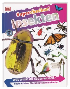 Honighäuschen (Bonn) - Die Welt der Insekten für Kinder anschaulich erklärt Worin unterscheiden sich Bienen und Wespen? Warum zirpen Zikaden? Wie helfen Mistkäfer dabei, die Umwelt sauber zu halten? Dieses Insekten-Buch für Kinder der DK Sachbuchreihe "Superchecker!" liefert Antworten auf die wichtigsten Fragen rund um die Insekten, ein beliebtes Thema bei Kindern! In einem spannenden Experten-Interview kommen zwei junge Insektenforscherinnen zu Wort. Hier gibts Wissen für Kinder ab 7 Jahren  einzigartig, informativ und anschaulich verpackt. Die etwas andere Sachbuchreihe für die Kids von heute: Schluss mit staubtrocken und langweilig! Die Bände der "Superchecker!" bringen Wissen für Kinder unkompliziert und lässig rüber  ein leichter Einstieg ins absolute Lieblingsthema. Hier erfahren Kinder alles über schillernde Käfer, flinke Libellen, fleißige Bienen und alles, was sonst noch krabbelt, summt und brummt. Mit Interview, Wow-Kästen, coolen Rekorden und einem Quiz werden Tierfakten einfach ausgecheckt. Das bunte, knallige Layout im trendigen Magazin-Stil und das Flexicover mit Silberfolie machen mächtig Eindruck. Im handlichen Format passt das sensationelle Wissensbuch für Kinder in jeden Rucksack. Das einzigartige Kinderbuchkonzept der "Superchecker!"-Bücher:  Erstes Wissen mit Wow-Effekt  Modernes Layout mit detailreichen Fotos und Grafiken  Trendiger Magazin-Stil  Abwechslungsreiche Elemente: Steckbriefe, Fakten, Rekorde und ein Quiz  Praktisches Format Komm mit in die bunte Welt von Schmetterling, Biene, Wanze und Co.! "Superchecker!" stillt den Wissensdrang neugieriger Kids. Mit diesem Kindersachbuch können sie sich eigenständig über das Thema Insekten schlau machen!