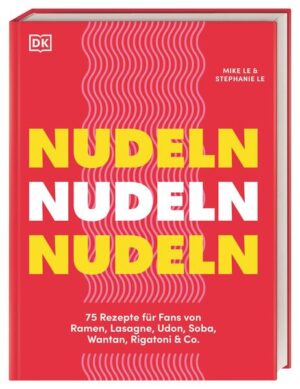 Ultimativer Nudelspaß für alle! Inspiriert von den Küchen Asiens, Italiens und der USA lassen die 75 kreativen Rezepte in diesem Kochbuch die Herzen von Nudelfans höherschlagen: von Seelenschmeichlern wie Auberginen-Lasagne und Philly Cheesesteak Mezemen bis zu easy Feierabendrezepten wie gebratenen Kimchi-Udon und veganem Laksa. Und damit nicht genug: Mit selbst gemachter Pasta, gepimpten Instant-Ramen oder perfekt gebratenen Wok-Nudeln werden die Koch-Skills auf ein neues Level gehoben. Inspirierende und einfache Nudelrezepte für jede Lebenslage - die besten Rezepte aus der ganzen Welt: Von klassisch bis trendig, cremig bis schlürfig und von mild bis scharf ist für jeden Geschmack etwas dabei - Ratzfatz zum Nudel-Profi mit Rezepten und Tipps für selbst gemachte Wantans, kunterbunte Bun-Bowls oder handgezogene Biang Biang - Für jeden Anlass gerüstet: ob schnelle Feierabendküche, fancy Gerichte für besondere Anlässe oder eine spontane Nudel-Party mit Freunden 75 Wohlfühlrezepte, die weit über Spaghetti und Ramen hinausgehen Endless pasta-bilities! Schnelle Pho mit Hähnchen, Lasagne alla Bolognese oder koreanischer Feuertopf - das Autoren-Duo Mike und Stephanie Le hat 10 Jahre lang für ihren preisgekrönten Blog „i am a foodblog“ die ganze Welt bereist, immer auf der Suche nach den leckersten Nudeln. Ergänzt werden die Rezepte unter anderem durch Infos zu 20 Nudel-Lieblingen, Tipps zu selbst gemachten Basics wie Chili Crisp oder Bowl-Dressings und einer Anleitung für die ultimative Lasagne-Blindverkostung. Das perfekte Kochbuch für alle Nudelfans - kreative und wunderbar einfache Rezepte aus der ganzen Welt inspirieren und lassen keine Wünsche offen.