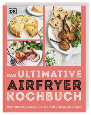 An den Airfryer, fertig, los! Voll im Trend: Immer mehr Haushalte besitzen eine Heißluftfritteuse. Wer sofort an knusprige Pommes und krosse Rippchen denkt, weiß nicht, dass dieses Gerät viel mehr kann. „Das ultimative Airfryer-Kochbuch“ enthält über 100 Rezepte für die ganze Familie — von beliebten Klassikern bis zu kreativen Köstlichkeiten. Ob kleine Gerichte, Hauptspeisen oder Gebäck: Im Airfryer lässt sich nahezu alles zubereiten. Und das Beste: Die Heißluftfritteuse spart jede Menge Fett, Öl, Energie und Zeit! Schnelle Küche aus der Heißluftfritteuse - Fettreduziert und energiesparend: Der Airfryer ist das perfekte Gerät für eine schnelle, nachhaltige und energiesparende Küche. - Kinderleicht fettarm kochen: Ob Snacks, Beilagen oder Hauptmahlzeiten - bei den über 100 Rezepten ist für jeden Anlass etwas dabei! - Das ideale Kochbuch für alle, die gesundheitsbewusst genießen möchten - Leckeres für die ganze Familie: Die Rezepte im Buch sind auf mittelgroße Geräte für eine vierköpfige Familie zugeschnitten. - Gut für den Geldbeutel: Der Airfryer verbraucht deutlich weniger Strom als ein Backofen und ist außerdem schneller bei der Zubereitung. Kochen mit dem Airfryer - lecker und gesund! Ob schnelle und unkomplizierte Alltagsgerichte oder besondere Leckereien für Gäste - das ultimative Airfryer Kochbuch enthält über 100 leckere Rezepte für eine gesunde und fettreduzierte Küche. Ob Snacks wie Zucchini-Bällchen, Lieblingsessen wie Brathähnchen oder Süßes wie Zitronentarte, alles gelingt ganz schnell und einfach. Und das alles mit weniger Fett, weniger Strom und in kürzerer Zeit! Multitalent Airfryer: Das ideale Kochbuch für die schnelle, moderne Küche - gesund, energiesparend und fettreduziert!