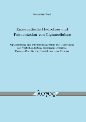 Auf der Suche nach Alternativen für fossile Rohstoffe sind erneuerbare lignocellulosehaltige Materialien, wie zum Beispiel Holz, in den Fokus der Forschung gerückt. Diese Rohstoffe bestehen zu einem Großteil aus Zuckern, die unter anderem für die Produktion von Chemikalien und (Bio-) Treibstoffen verwendet werden können. Um die Polysaccharide der hölzernen Biomasse für industrielle Anwendungen nutzbar zu machen, sind drei Prozessschritte notwendig: Vorbehandlung bzw. Fraktionierung, Hydrolyse der Polysaccharide und Produktgenerierung. Die vorliegende Arbeit beschäftigt sich mit den beiden letzten Prozessschritten und deren Prozessintegration. Als Rohstoff dienen Cellulose-Faserstoffe, die durch Organosolv-Vorbehandlung von Buchenholz oder durch Dampfdruck-Behandlung von Pappel- und Fichtenholz gewonnen werden. Aus diesen werden mittels enzymatischer Hydrolyse die enthaltenen Zucker freigesetzt. Die anschließende Co-Fermentation zweier Hefen dient dann der Produktion von Ethanol. Die durch experimentelle Optimierung erhobenen Daten werden zur Modellierung des Prozesses sowie zur Stoffstromsimulation genutzt.