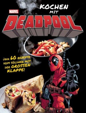 Zeit für ein paar Chimichangas! Mit den über 60 Rezepten in diesem Buch zeigt Deadpool auf seine einzigartige, unvergleichliche Weise, dass er nicht nur ein Meister des seichten Humors ist, sondern dass seine berüchtigten Fertigkeiten im Umgang mit scharfen Küchenutensilien auch noch zu etwas anderem gut sind, als böse Buben zu zerschnetzeln! Präsentiert vom Söldner mit der großen Klappe höchstselbst, findet ihr hier Rezepte für einige von Deadpools Leibspeisen, darunter u. a. Tacos, Pizza, Pancakes und Hamburger. Dazu kommen noch ein paar von seinen besten Freunden/ärgsten Feinden inspirierte Gerichte. Von herzhaften Frühstücksleckereien wie Crêpes des Zorns über fesche Hauptgerichte wie Kebab bis hin zu dekadenten Desserts mit Einhörnern bieten euch diese Seiten alles, was ihr braucht, um in der Bequemlichkeit eurer eigenen Bude fesche Festessen zu kredenzen! Aus verkaufsfördernden Gründen hat Wade außerdem einige detaillierte Instruktionen beigefügt, um auch den Küchen-Novizen da draußen die Grundlagen der Pool-Cuisine nahezubringen, einschließlich des korrekten Umgangs mit Messern und Sicherheitshinweisen beim Frittieren. Prall gefüllt mit supercoolen Fotos und von fragwürdigem Unterhaltungswert ist dieses Kochbuch ein Muss für alle Hobbyköche, Marvel-Leser und Deadpool-Fans dieser Welt! "Kochen mit Deadpool" ist erhältlich im Online-Buchshop Honighäuschen.