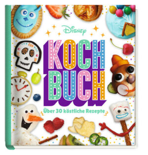 Ob süß wie Olafs Eisbecher oder herzhaft wie Woodys Cowboy-Chili  dieses Buch liefert Disney-Fans einfach zuzubereitende, köstliche Rezepte rund um das Disney-Universum. Vom Frühstück über die Geburtstagsparty bis hin zum Filmabend: Hier gibt es witzige Koch- und Backideen für jede Tageszeit und jeden Anlass. Mit über 30 Rezepten können sich kleine und große Köche ganz einfach die beliebtesten Disney-Figuren auf den Teller zaubern. "Disney: Kochbuch" ist erhältlich im Online-Buchshop Honighäuschen.