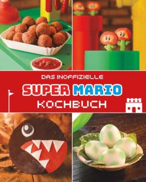 LASST UNS KOCHEN! Super Mario ist ein Phänomen. Seit über 35 Jahren begeistert der kultige Klempner mit der blauen Latzhose, der roten Mütze und dem mächtigen Schnurrbart Videospielfans in allen Winkeln der Erde. Und bei so vielen virtuellen Welten, die es zu erkunden gilt, gibt es dort wesentlich mehr zu knabbern als 1-Up-Pilze! Mario sagt: »Wenn’s keine Pasta ist, zählt’s nicht!« Dabei hat das Pilzkönigreich unzählige kulinarische Köstlichkeiten zu bieten, vom legendären Schlemmereintopf über Feines Futter und Whacka-Braten bis hin zum berühmt-berüchtigten Fehlschlag. Mit 60 originellen, familienfreundlichen Gerichten rings um beliebte Charaktere wie Yoshi, Donkey Kong, Prinzessin Peach, Bowser, Luigi und - natürlich - Mario hat diese einzigartige Rezeptsammlung etwas für jeden zu bieten - nicht bloss für Mampf T. Denn der isst bekanntlich alles … Von SPIEGEL-Bestsellerautor Tom Grimm, Gewinner des Gourmand - World Cookbook Award! Mit 60 ikonischen Rezepten, darunter u. a. -Yoshi-Eier -Bob-Omb-Pralinen -Piranha-Pflanzen -Kettenhund-Kuchen -Bratpilz -Schlemmereintopf -Feuerblumen -Koopasta