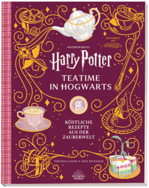 It’s Teatime in Hogwarts! Ob Ron Weasleys Teesandwiches, Hagrids Kürbisschnittchen oder Schokofrösche wie aus dem Honigtopf - hier gibt es 60 köstliche Rezepte für eine magische Teatime, ganz wie in der Zauberwelt. Die kleinen süßen Köstlichkeiten, erfrischenden Getränke, raffinierten Torten und herzhaften Leckereien sind nicht nur für Fans des britischen Afternoon Teas eine wahre Gaumenfreude, sondern ein Highlight für jeden Harry Potter-Fan. Außerdem bietet das Buch viele spannende Fakten aus den Harry Potter-und Phantastische Tierwesen-Filmen, praktische Schritt-für-Schritt-Anleitungen und hilfreiche Tipps. Also schnapp dir Teekessel, Zauberstab und Kochlöffel und überrasche deine Liebsten mit einer zauberhaften Teeparty, die auch Harry und seine Freunde begeistern würde! Freu dich auf magische Rezepte, darunter: -Verboten gute Pilz-Blätterteig-Taschen -Feurige Drachen-Cupcakes -Dolores Umbridges Nachsitz-Scones -Trevors grüne Krötenbowle -Professor Trelawneys Wahrsagetee -und vieles mehr!