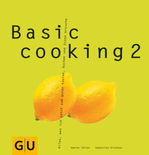 Basic cooking, das Einstiegskochbuch für junge Leute, war 1999 der überraschende Shooting-Star der internationalen Kochbuch-Szene. Nach 10 kunterbunten Bänden mit Spezialthemen wie Italien, Asien, Orient, Vegetarisch, Cocktails oder Fisch kommt nun wieder frischer Wind und Würze in die Alltagsküche: Basic cooking 2. Der Name ist Programm. Das Buch befolgt drei wichtige Basic-Gesetze: Lust und Leichtigkeit beim Lesen, Spannung beim Blättern, Verlässlichkeit beim Kochen. Über 100 neue Basic-Rezepte möbeln das Alltags-Repertoire auf und bieten die legendäre Bandbreite an Rezepten, die allen Basic-Lesern wohl vertraute Mischung aus Geliebtem und Gewagtem: Von Ochsenschwanzsuppe bis Rotkraut-Chili-Salat, von Schmorhuhn, pochiertem Ei und Milchreis bis hin zu Wasabi-Fischröllchen, Dampfnudeln mit Salsicce oder Lavendel-Zabaione. Kompakte Crash-Kurse zu speziellen Garmethoden, jede Menge Profitipps beim Vor- und Zubereiten helfen dabei, noch routinierter in der Küche zu werden