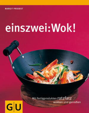 »Ratzfatz wokken? Kochen im Wok geht doch immer fix!« Im Grunde ja - aber vor dem schnellen Gang in die Asia-Pfanne müssen die Zutaten erst einmal zerkleinert werden. Und das kann dauern - Doch mit langen Schnippelarien und ausufernden Vorbereitungszeremonien ist jetzt Schluss! Denn hier kommt Einszwei: Wok! mit rund 60 asiatischen Ratzfatz-Rezepten, die in maximal 20 Minuten zubereitet sind. Der Clou: Die meisten der maximal sechs verwendeten Hauptzutaten kommen aus Tiefkühltruhe, Kühlregal, Dose, Tüte oder Packung - bequemer geht¿s nicht! Und feiner auch nicht, denn Rezepte wie Krabbenbrot mit Tomaten-Chili-Dip, Zitronengrassuppe mit Garnelen oder Honighähnchen mit Bambussprossen lassen weder ahnen noch schmecken, dass Convenience im Spiel ist! Damit auch »absolute beginners« mit und aus dem Wok glücklich und satt werden, funktionieren die Rezepte nach dem bewährten »Einszwei: Wok!«-Prinzip: Eins - alles bereitstellen, zwei - die eine oder andere frische Zutat vorbereiten und schließlich drei - ab damit in den Wok! Vom anschließenden Genuss - vier - ist allerdings nicht mehr die Rede, denn der ist unbeschreiblich...