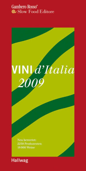 Mit Vini d´Italia entscheiden Sie sich für den weltweit wichtigsten Führer zu italienischen Qualitätsweinen. Jährlich komplett neu recherchiert und geschrieben, gibt er Ihnen einen einzigartigen Überblick über die italienische Weinwelt. In Kurzportraits stellen Ihnen die Herausgeber Gambero Rosso und Slow Food Editore 2250 Produzenten vor und bewerten über 18.000 Weine. 339 Weine erhielten dabei die Drei-Gläser-Prämierung des Vini d´Italia, die wichtigste Auszeichnung für italienische Weine. Die fachkundigen Bewertungen machen Vini d´Italia - zusammen mit einer Vielzahl von Hintergrundinformationen, Empfehlungen und Geheimtipps sowie umfangreichen und praktischen Verzeichnissen aller Weine und Produzenten - zum Standardwerk und unentbehrlichen Einkaufsführer für italienische Weine.