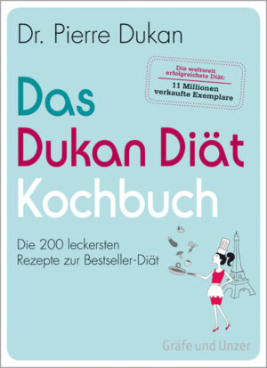 Die deutsche Übersetzung des weltweiten Diätbestsellers landete auch in Deutschland prompt auf den Bestseller-Listen. Seine Methode: Dukan teilt den Abnehmprozess in ein ausgeklügeltes 4-Phasen-System. Das Kochbuch zur Erfolgdiät bietet 200 leckere und einfach nachzukochende Rezepte - 50 davon sind eigens für den deutschen, österreichischen und schweizer Gaumen entwickelt worden. Die Rezepte sind praktisch aufgeteilt nach der Angriffs- und Aufbauphase, den beiden Phasen, für die eigene Rezepte nötig sind. Der Leser findet hier Fleisch-, Fisch-, Eier-, und Nachspeisenrezepte - für jeden Geschmack ist was dabei. Als besonderes Extra gibt es wieder Saucenrezepte, die auch in der 1. Phase erlaubt sind und für ein tolles Geschmackserlebnis sorgen. Da man generell von allen erlaubten 100 Lebensmitteln soviel essen darf, wie man will, hat das Hungergefühl während einer Diät endgültig ein Ende!