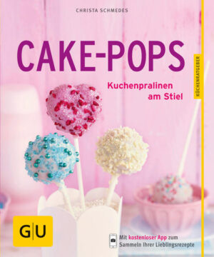 Noch mehr Cake-Pops! 40 neue Ideen für die witzigen Minikuchen am Stiel heizen das Cake-Pop-Fieber weiter an. Cake-Pops machen aus jeder Feier etwas Besonderes, denn für jeden Anlass gibt es das passende Motiv. Ob Kindergeburtstag oder Gartenparty, Ostern, Weihnachten oder Hochzeit - der Cake-Pop ist der niedlichste aller Kuchen! Schon das Backen und Verzieren macht Riesenspaß, denn hier darf man nach Herzenslust in bunter Deko und Zuckerzeug schwelgen. Kein Wunder also, dass die köstlichen Kuchenkugeln unsere Herzen im Sturm erobert haben. Egal, ob selbst geformt, in der flexiblen Backform oder im elektrischen Cake-Pop-Maker gebacken: Alle Rezepte gelingen auch Back-Einsteigern garantiert. Mit unseren Tipps für kreative Deko und die perfekte Glasur sind Ihnen die Aahs und Oohs der Gäste sicher. So wird die Cake-Pop-Party zum Erfolg!