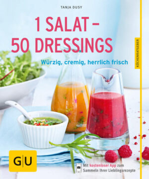 Heute gibtes Salat! Wenn diese Ankündigung nicht zu Begeisterungsstürmen führt, liegt es oft an der langweiligen Salatsauce. Mit einem tollen selbst gemachten Dressing oder einer leckeren Vinaigrette schmeckt Salat aber sensationell gut. Ob cremig-würzig, säuerlich-frisch oder deftig-kräftig - wer Salatblätter, Gemüse und Kräuter mit dem richtigen Dressing kombiniert, sorgt für Geschmackswunder in der Salatschüssel. Und mit diesen 50 Rezepten wird der Salat von nun an immer öfter die Hauptrolle auf dem Tisch spielen. Kein Wunder bei lauwarmer Speck-Vinaigrette, kräutergrünem Buttermilchdressing oder scharfem Thai-Dressing! Neben vielen Neuentdeckungen gibt es natürlich auch Lieblingsklassiker wie feine Vinaigrettes, würziges Caesar Dressing oder cremige Remoulade. Wenn dann noch knusprige Parmesantaler, Knoblauchcroutons oder andere Toppings dazukommen, heißt es ab jetzt: Juchu - heute gibt es Salat!