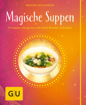 Er ist wieder da: der Erfolgstitel Magische Suppen von Marion Grillparzer, ergänzt, überarbeitet und liebevoll ausgestattet als Geschenkbuch. Ein Buch mit wunderbaren Rezepten, die gut tun und kleine Wunder vollbringen. Und es gibt ja viele Gründe die leckeren Rezepte auch wirklich zu kochen: sie bringen mehr Lebensenergie, machen schlank, wirken gegen Frühjahrsmüdigkeit, vertreiben die Erkältung, lassen die Muskeln wachsen oder machen Männern Lust - um nur eine kleine Auswahl der Gründe zu nennen. Mehr zu den Suppen und warum sie ihre magische Wirkung entfalten, erfahren Sie in den humorvollen und unterhaltsamen Geschichten, in die jedes Rezept verpackt ist. Ein kleines schnuckeliges Buch zum Schmökern und Genießen.