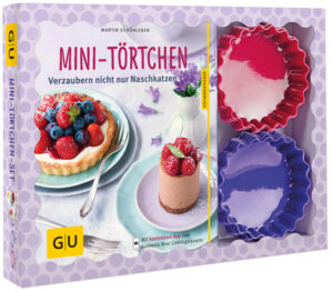 Auspacken und losbacken: klassische und neue Törtchen-Rezepte im Set mit Tartelette-SilikonförmchenNaschvergnügen wie noch nie! Hier kommt sie, die süße Konkurrenz für Muffins, Cupcakes und Co. Und für ihren großen Auftritt haben sich die kleinen Törtchen besonders fein herausgeputzt: mit Creme, Sahne, Schokolade und leckeren Früchten, gestapelt oder geschichtet und raffiniert verziert. Die Kaffeetafel wird zur Bühne der kleinen Feinen, und die begeisterten Naschkatzen würden am liebsten alle probieren: Kein Wunder, wenn süße Lieblinge wie Engadiner Nusstorte oder Lime-Pie im niedlichen Miniformat daherkommen und klassische Sahne- und Obsttörtchen im neuen Outfit als Aperol-Spritz-Törtchen oder Cassis-Rosmarin-Törtchen verführen. Das Beste: Konditormeister Martin Schönleben hat seine Rezepte so konzipiert, dass Mini-Klassiker, Sahnetörtchen und kleine Obstträume zu Hause ganz einfach gelingen. Und für alle, die es fix und easy mögen, gibt es schnelle Minis, die mit fertig gekauftem Kuchenboden zubereitet werden. Das steckt im Buch: Theorie: - Mini-Törtchen - zart und fein - Gerätekunde: Welche Förmchen sind die besten? - Grundrezepte: Heller Biskuit und Schokoladenbiskuit - Grundrezept: Mürbeteig - Grundrezept: Buttercreme Rezeptkapitel: - Die Klassiker - Sahnetörtchen - Obsttörtchen - Schnelle Törtchen Klappen: - Zutaten für die Minis - Biskuit-Resteverwertung: Kleine kalte Hündchen - Rund um Schokolade und das Temperieren - Das Mini-Törtchen-Einmaleins