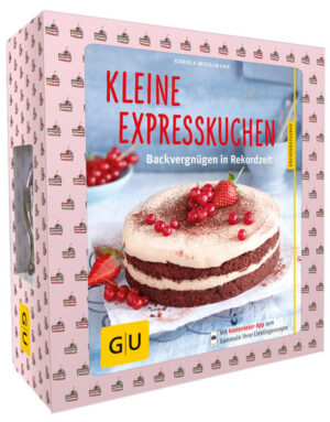 Backspaß im DoppelpackOh, wie das duftet, so ein warmer Kuchen, frisch aus dem Ofen! Und wie das schmeckt, so ein fruchtiges Stückchen Torte mit Creme! Ist es nicht wunderbar, sich öfter mal was Selbstgebackenes zu gönnen? Vielleicht sogar jeden Tag? Nur schnell muss es gehen, und klein und fein soll der Kuchen sein, nicht zu groß, nicht zu viel! Ein winziges Stück vom Glück schlägt nicht auf die Hüften und geht eigentlich immer. Nur: Meist fehlt dafür die richtige Form. Oder die passenden Rezepte. Oder gleich beides zusammen! Genau dafür gibt’s jetzt die ultimative Lösung: das Set Kleine Expresskuchen mit Kaiser-Springform von GU: neue, überraschende Rezepte für flinke, kleine Schnellkuchen. Und die Form dazu. Die ist selbstverständlich antihaftbeschichtet - damit die kleinen Süßen perfekt gelingen! Das Rundum-sorglos-Paket: Im Doppelpack macht Backen eben doppelt Spaß. Besonders wenn die Rezepte speziell auf die kleine, handliche Backform zugeschnitten sind. Mini-Kuchen sind nicht ohne Grund ein Mega-Trend. Sie sind unschlagbar als Wochenendkuchen für zwei, als kleine Verwöhnkur für Singles, als Mitbringsel für die nette Nachbarin oder blitzschnelle Überraschung für den Spontan-Kaffeeklatsch. Und natürlich auch einfach so, als Belohnung für einen stressigen Tag! Die kleine Original Kaiser-Springform hat einen auslaufsicheren Boden, da kleckert nichts beim Backen. Und während man noch den Kaffeetisch deckt, duftet es schon verführerisch aus dem Ofen. Klein, fein, schnell: Expresskuchen sehen nicht nur niedlich aus, sie sind auch praktisch. Man kann zum Beispiel gleich mehrere davon backen, wenn Freundinnen oder die Familie kommen. Dann kann man hier ein Stückchen probieren und da etwas naschen, sich von der Schokotorte zur sahnigen Schichttorte durchprobieren und vom Obstkuchen gleich auch ein Stückchen stibitzen. Die Turbotorten sind presto, presto fertig, in weniger als 30 Minuten gerührt. Da kriegt man glatt Lust, gleich noch einen Teig zu machen. Wie wär’s zum Beispiel mit: Tiramisu-Torte Bienenstich Caipirinha-Tarte Schoko-Kuppeltorte Stachelbeer-Krümelkuchen Kartoffel-Nuss-Kuchen mit Aprikosen Birnen-Maracuja-Torte? Toller Preisvorteil: Jedes der Einfach-lecker-Backrezepte für schnelle Minikuchen macht Kuchenträume wahr. Karola Wiedemann hat sie entwickelt