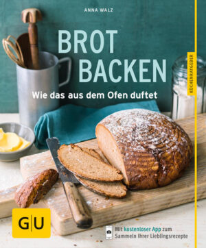 Einfache Backrezepte zum Brot selber backen!Wer mag sich schon morgens gern in aller Frühe für Brötchen anstellen, die oft sowieso mit Backmischungen gemacht sind? Wenn sogar der Bäcker um die Ecke mit Fertigmischungen arbeitet - dann backen wir uns das Brot und die Brötchen doch lieber selbst! Denn selbst gemacht schmeckt einfach besser. Und hat den unschlagbaren Vorteil, dass wir beim Brotbacken ganz genau wissen, was alles Gutes im Teig steckt. Mit den einfachen Rezepten des GU KüchenRatgebers Brot backen ist das jetzt überhaupt kein Problem! Und damit die Rezepte auch Anfängern auf Anhieb gelingen, finden sich im Buch dazu jede Menge nützliche Tipps und Tricks. Ciao Backshop! Mit Brot backen sind wir ab sofort selbst der beste Bäcker! Sogar Vollkornbrot, Roggenbrot und Dinkelbrot sind mit dem praktischen Buch leicht selbst gebacken. Und Weißbrot selber backen geht ebenso einfach von der Hand wie das Ciabatta Brot Rezept oder das Semmeln selber backen. Drei große Rezeptkapitel stellen eine so köstliche Bandbreite fürs Brotbacken vor, dass uns die Entscheidung, welches Rezept wir wohl als erstes backen wollen, bestimmt nicht leicht fällt. Im Kapitel „Die Kräftigen“ finden wir Rezepte für herrlich knusprige, gesunde und beliebte Brotlieblinge, die sich fürs Frühstück und fürs Abendbrot eignen. Das Rezeptkapitel „Die Internationalen“ zeigt lauter schnelle Backrezepte rund um Ciabatta, Pita & Co. Und mit den Rezepten aus dem Kapitel „Die Süßen“ duftet es so verlockend aus dem Ofen, dass wir dafür sogar am Sonntag liebend gerne früher aufstehen. Eine kleine Auswahl der Rezepte für selbstgemachten Brotgenuss: Kartoffelbrot mit Rosmarin 6-Korn-Vollkornbrot mit Kürbiskernen Dinkel-Maronen-Brot Roggen-Krustenbrot mit Honig Sonntagsbrötchen mit Leinsamen und Haferflocken Focaccia mit Trauben und Rosmarin Schokoladen-Haselnuss-Brot Hefezopf mit Zitronenmarzipan Orangen-Brioche Zimtschnecken Brotbacken leicht gemacht: Die Rezepte sind Schritt für Schritt so anschaulich beschrieben, dass sie auch Anfängern gelingen. Einen Brotbackautomaten braucht man dafür nicht! Autorin Anne Walz ist gelernte Konditorin und verrät im Serviceteil ihre besten Profi-Tipps rund ums Brotbacken. Sogar Sauerteig können wir mit ihrer Hilfe damit leicht selber machen - und damit ein herrlich fluffiges Sauerteig-Weißbrot kneten und formen. Wer glutenfreie Rezepte sucht, wird sich über das Rezept für Maisbrot freuen. Und für den Fall, dass von den wunderbaren Broten und Brötchen noch etwas übrig bleibt, gibt’s ein paar tolle Rezepte, was sich aus Brot vom Vortag alles Leckeres zaubern lässt. Denn selbst gemachten Brotgenuss - den wollen wir natürlich bis zum allerletzten Krümel genießen! Brot backen auf einen Blick: Selbst gemacht schmeckt einfach besser: Sogar der Bäcker um die Ecke verwendet Backmischungen - deshalb backen wir unser Brot jetzt selbst! Ein Hoch auf die Brotkultur: Einfache Backrezepte für kräftiges Roggenbrot, Vollkornbrot, Dinkelbrot, herrlich luftiges Ciabatta Brot oder süß duftenden Hefezopf - hier findet garantiert jeder sein Lieblingsbrot! Schnelle Erfolgserlebnisse: Mit den einfachen Rezepten und Profi-Tipps können auch Anfänger auf Anhieb richtig kneten und formen - und das Brotbacken auch ohne Backautomat perfekt hinkriegen!