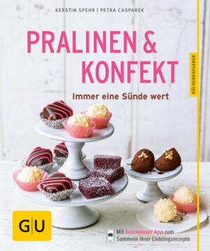 Pralinen selber machen - Schritt für SchrittEs gibt viele Gründe, sich etwas Gutes zu tun: Nieselwetter, trübe Stimmung, Stress im Büro oder ein bisschen Liebeskummer - da ist Schokolade natürlich immer gut. Aber noch besser ist es, die eigene Küche gleich in eine richtige Schoko-Wellness-Oase zu verwandeln - und einmal vollkommen im Schokoglück zu schwelgen. Im verführerischen Duft geschmolzener Kuvertüre, im sahnigen Aroma von selbst gemachtem Konfekt und samtiger Pralinenfüllung - und in dem wunderbaren Gefühl, das sich einstellt, wenn wir ganz nach unseren eigenen Wünschen süßes Konfekt aus Schokolade selber machen! Die kleine Pralinen-Werkstatt daheim: Der GU KüchenRatgeber Pralinen & Konfekt liefert uns dafür nicht nur die besten Rezepte, sondern obendrein noch jede Menge Profi-Tipps und Kniffe. Die beiden Autorinnen haben viel Erfahrung im Pralinen selber machen. Kerstin Spehr ist Chocolatière und führt seit vielen Jahren eine Pralinenmanufaktur in München, wo sie in Kursen zum Pralinen selbst machen ihr handwerkliches Können vermittelt. Zusammen mit Petra Casparek hat sie bereits zwei erfolgreiche Bücher übers Süßigkeiten selber machen und Pralinen selber machen veröffentlicht. Pralinen selber machen für Anfänger: Auch wer noch nie Pralinen zu Hause selbst gemacht hat, kann mit Pralinen & Konfekt beim Trüffelrollen und Schokoladeschmelzen ganz einfach kreativ werden und ohne Mühe Pralinen herstellen. Die wichtigsten Arbeitstechniken und Grundrezepte werden in Step-Fotos gezeigt. Kuvertüre temperieren, Ganache herstellen und Pralinen mit glänzender Schokolade überziehen - noch nie war es einfacher, selbst zum Pralinenkünstler zu werden! Pralinen Rezepte: Dabei stellt sich die gute Laune fast wie von Zauberhand ein! Schließlich entlocken uns himmlische Köstlichkeiten wie Maracuja-Karamell-Würfel, Pinienkern-Nougat mit Zimt oder Teetrüffel mit Vanille schon beim Aussprechen ein Lächeln. Vier Rezeptkapitel bieten eine paradiesische Auswahl schokoladiger Süßigkeiten für jeden Geschmack - von edel und herb, über fruchtig und würzig bis zu Konfekt mit Nüssen und Karamell. Hier findet jeder sein süßes Stück vom Glück! Zum Beispiel: Dunkle Schokoladentrüffel Dunkle Herzen mit Portweincreme Zitronentrüffel Chili-Cranberry-Pralinen Lavendel-Orangen-Halbkugeln Karamelltrüffel mit Fleur de Sel Pistazientrüffel mit Amarenakirsche Schoko-Nuss-Taler Ingwer-Orangen-Trüffel Selbstgemachte Pralinen als Mitbringsel: Und damit es in der kleinen Pralinenwerkstatt zu Hause immer rund läuft, erklärt Pralinen & Konfekt die wichtigsten Handgriffe ausführlich in Wort und Bild - und liefert auch eine kleine, praktische Pannenhilfe mit. Wer Weihnachtsgeschenkideen zum selber machen sucht, bekommt als krönenden Abschluss sogar noch hübsche und leicht zu machende Deko- und Verpackungsideen dazu. Ein echter Gutelaunemacher für alle, die ihre süßen Kunstwerke verschenken möchten. Vorausgesetzt - es bleibt noch etwas übrig! Pralinen & Konfekt auf einen Blick: Die kleine Pralinenwerkstatt daheim: Einmal so richtig in Schokolade schwelgen und Süßigkeiten selber machen - Schritt für Schritt und in Step-Fotos ausführlich erklärt. Aufregend neue Rezepte für Pralinen und Konfekt: Von edel und herb, über fruchtig und würzig bis zu Pralinen mit Nüssen und Karamell - himmlisch süß und einfach kreativ! Mit vielen Profi-Tipps und Kniffen: Kerstin Spehr ist Chocolatière und gibt in ihrer Münchner Pralinenmanufaktur Kurse zum Pralinen selber machen. Mit ihren Tipps können auch Anfänger ganz leicht Kuvertüre temperieren und selbstgemachte Pralinen mit Schokolade überziehen. Weihnachtsgeschenkideen zum selber machen: Beim Trüffelrollen und Schokoladeschmelzen stellt sich ganz schnell gute Laune ein. Und Sie haben gleich ein verführerisches Geschenk für Ihre Lieben!