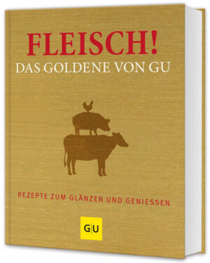 Von Steak bis Festtagsbraten - Die besten Fleisch RezepteSei es, weil gerade schönstes Grillwetter ist, oder weil ein Familienfest vor der Tür steht, oder weil die besten Kumpels zu Besuch kommen oder einfach, weil es mal wieder an der Zeit ist für einen saftig belegten, krossen Burger: Manchmal ist er einfach da - der Riesenhunger auf ein zartes Steak, auf Fleisch zum Grillen, auf ein gemütliches Fleisch Fondue, oder einfach auf ein paar schnelle Rezepte mit Fleisch aus der Pfanne, die auch abends nach der Arbeit locker zu machen sind und im Nu auf dem Teller liegen. Ein gutes Stück Fleisch bewusst genießen, statt völlig darauf zu verzichten - das ist der angesagte Gegentrend zur Veggie-Welle. Und wenn Sie schon immer mal wissen wollten, wie Rinderfilet braten, Entenbrust braten, Schweinefilet braten oder ein Steak richtig braten am besten klappt - dann liegen Sie mit dem GU-Kochbuch Fleisch! Das Goldene von GU absolut goldrichtig! Steak braten, Rinderfilet braten und Hähnchen braten - so geht’s! Vorbei die Zeiten, in denen Sie in zig Kochbüchern blättern mussten, um endlich das passende Rezept für ein saftiges Steak, einen Festtagsbraten, ein zartes Rinderfilet oder andere Rezepte mit Fleisch zu finden: ob klassisches Wiener Schnitzel oder T-Bone Steak vom Grill, ob Anregungen dafür, in welcher Marinade Fleisch am besten zur Geltung kommt, ob vielfältige, schnelle Gerichte mit Fleisch oder festliche Weihnachtsbraten Rezepte, die garantiert gelingen - zwischen den zwei goldenen Buchdeckeln von Fleisch! Das Goldene von GU finden Sie wirklich alles, was das Herz jedes Fleischkenners höher schlagen lässt! Leckere Rezepte mit Fleisch: Ob regionale Schmankerln wie Schweine-Krustenbraten, Rheinischer Sauerbraten oder Königsberger Klopse, ob schnelle Rezepte mit Fleisch wie Schweinefilet mit Portweinsauce oder Rindfleischcurry, ob ein klassisches Burger Fleisch Rezept mit leckeren Varianten dazu, ob abwechslungsreiche Rezepte für Fleisch Fondue (z. B. Spicy Entenbrust-Fondue, Orient-Chicken-Fondue oder Rindfleisch-Fondue) - die Rezeptvielfalt in den 7 Kapiteln des glänzend bebilderten goldenen Buchs vom Fleisch ist enorm: Von Carpaccio bis Currywurst - Vorspeisen, Fast- und Fingerfood: z. B. Rinder-Carpaccio, Vitello Tonnato, Zucchinisalat mit Schinken, Fruchtiger Kalbfleischsalat, Mojito-Steak-Salat, Mediterraner Bratensalat, Rindertatar auf neue Art, Grissini-Schnitzel-Sticks, Chickendrums Teriyaki … Von Kalbsfond bis Tafelspitz - Feines aus dem Kochtopf: z.B. Rinderbrühe, Geflügelfond, Wildfond, Kalbsfond, Vietnamesische Rindfleischsuppe, Französischer Bohnen-Lamm-Eintopf, Gulaschsuppe, Borschtsch mit Entenkeulen, Königsberger Klopse, Kalbstafelspitz mit Kräutersauce, Ochsenrippe mit Meerrettichgemüse … Von Chicken Wings bis T-Bone Steak - Das große Grillvergnügen: z. B. Spareribs in Tomaten-Honig-Sauce, Schweinenacken mit Dunkelbier-Zwiebeln, Karibik-Kotelett, Pfeffer Steak, Glasierte Entenkeulen, Entenbrust in Aroma-Marinade, Steak-Lorbeer-Spieße, Hack Steak, Italo-Burger vom Grill, Gegrilltes Reh Steak … Von Wiener Schnitzel bis Hähnchencurry - Kurzgebratenes aus Pfanne und Wok: z. B. Wiener Schnitzel, Schweinekoteletts mit Meerrettichkruste, Saltimbocca alla Romana, Sekunden Steak mit Orange, Steak mit Pommes frites, Lammfilet mit Granatapfel-Kirsch-Sauce, Entenbrust mit Mango … Von Rehragout bis Lamm-Tajine - Geschmortes aus Topf und Bräter: z. B. Coq au Vin, Geschmorte Entenkeulen, Wachteln Winzerinnen-Art, Huhn-Feigen-Tajine, Lammtajine mit Artischocken, Kräuterrollbraten mit Fenchelsauce, Senfgulasch … Von Roastbeef bis Martinsgans - Feine Braten aus dem Ofen: z. B. Rosmarinlende, Schweinefilet mit Portweinsauce, Schweinekrustenbraten, Gefüllte Kalbsbrust, Gebratene Kalbshaxe, Kalbsfilet mit Grappa-Trauben … Von Schweinebäckchen bis Ochsenschwanz - Gerichte für Kenner und Liebhaber: z. B. Schweinebäckchen in Sellerie-Portwein-Sauce, Geschmorte Kalbsbacken, Geflügellebercreme, Geschnetzelte Kalbsleber, Kalbslüngerl, Kutteln in Weißwein-Basilikum-Sud, Blutwurst-Apfel-Taschen … Fleischgenuss, nicht nur für Fans von Steak & Co.: Mit Fleisch! Das Goldene von GU ist das Entenbrust braten, ein Steak richtig braten oder einen Festtagsbraten aus dem Ofen zaubern garantiert keine Hexerei mehr! Alle Rezepte sind so eingängig und Schritt für Schritt erklärt, dass auch Anfänger damit im Nu ein saftiges Rumpsteak braten, ein mit Schinken gewürztes Saltimbocca alla Romana zubereiten oder für die nächste Männerrunde ein saftiges Steak richtig braten können. Zu jedem Rezeptkapitel gibt es die wichtigsten Informationen in Kürze: alles Wissenswerte rund um die verschiedenen Zubereitungsarten, die richtigen Garzeiten und besten Küchenhelfer, Tipps und Tricks, nicht nur fürs Schmoren, Kurzgaren oder Fleisch grillen - und natürlich jede Menge Know-how zur richtigen Fleischqualität. So viel kompaktes und praktisches Küchenwissen und dazu über 250 klassische und moderne Rezepte für Fleisch, Geflügel und Wild - wetten, dass dieses Rundum-Sorglos-Paket nicht nur für Fleischfreaks, sondern auch für Teilzeit-Vegetarier eine wahre Fundgrube - und ein echtes Goldstück ist? Fleisch! Das Goldene von GU auf einen Blick: Steak statt Veggie: Bewusster Genuss und leckere Rezepte mit Fleisch von hochwertiger (Bio-)Qualität sind der angesagte Gegentrend zur Veggie-Welle. Von Steak richtig braten bis Festtagsbraten: Über 250 moderne, regionale und internationale Fleisch Rezepte, von der Vorspeise über schnelle Gerichte mit Fleisch bis zu Fleisch Fondue und Fleisch zum Grillen. Für jede Gelegenheit und jeden Anlass - aus der beliebten Reihe Das Goldene von GU. Fleisch essen und nachhaltig genießen: Mit einem extra Kapitel zu nachhaltigem Fleischgenuss, nach dem Motto des angesagten Genießer-Trends „From Nose to Tail“ (von der Schnauze bis zum Ochsenschwanz): Rezepte für Innereien & Co. wie Kalbszunge, Hühnerlebern, Kutteln, Nieren in Senfsauce, Ochsenschwanz mit Sellerie oder Blutwurst-Apfel-Taschen.