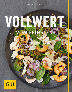 Vollwertkost - leckere Rezepte für die gesunde Ernährung!Ist Ihnen das auch so wichtig - gesundes Essen und ausgewogene Ernährung mit viel Genuss zu verbinden? Bedeutet gesund ernähren für Sie deshalb auch vollwertige Ernährung mit frischen Zutaten, gerne auch Bioprodukte? Gönnen Sie sich ab und zu gern ein schönes Stück Fleisch von artgerecht gehaltenen Tieren oder frischen Fisch? Und haben Sie auch keine Lust darauf, für eine gute Sauce auf einen Schuss Wein und für ein himmlisches Dessert auf Sahne zu verzichten? Dann gehören Sie auch zu den modernen Genießern, die sich einerseits fragen: Wie ernähre ich mich gesund? Die aber andererseits gesundes Essen und ausgewogene Ernährung nicht mit Verzicht verbinden, sondern mit dem Trend, der gerade ein fulminantes Comeback feiert: die moderne, sonnige Vollwertkost! Trockenes Vollkorn und Körnerknabbern waren gestern! Heute ist Vollwertkost so extrem lecker und verführerisch, dass Sie damit nicht nur sich, sondern auch Ihre Gäste aufs Feinste verwöhnen können! Gesunde Ernährung mit Trend-Potential: Vollwerternährung heute bedeutet gesund kochen mit frischem Gemüse und Obst vom Markt oder aus dem eigenen Garten. Gemüse Rezepte mit Kräutern, Sprossen und Keimen stehen dabei hoch im Kurs, genauso wie leckere Rezepte mit Bio-Eiern, Fleisch und Geflügel aus nachhaltiger Weidehaltung und fangfrischem Öko-Fisch - und natürlich mit der riesigen Auswahl mediterraner, orientalischer und exotischer Getreide und Hülsenfrüchte, von Amarant über Kichererbsen bis Quinoa, die es heute in jedem Supermarkt gibt. Anders als während des ersten Vollwert Booms vor zwanzig, dreißig Jahren, gibt es die Zutaten zum gesund kochen heute überall ohne Probleme zu kaufen. Das macht gesunde Ernährung heute viel einfacher und genussreicher als früher! Leckere Rezepte für die gesunde Ernährung: Wer sich für Clean Eating und Superfoods interessiert, unter der Woche öfter vegetarisch isst und sich dafür am Wochenende oder wenn Gäste kommen leckere Rezepte mit Fleisch und Fisch gönnt, wird die neue Vollwerternährung mit Genuss für sich entdecken. Denn sie kombiniert die wichtigsten aktuellen Trends für gesunde Ernährung - schließt dabei aber nichts aus und propagiert auch keinen Verzicht. Das wird schon beim ersten Blick auf die toll fotografierten Rezepte in Vollwert vom Feinsten von GU klar: Hier präsentieren sich schnelle Gerichte für jeden Tag und frische, moderne Ideen für die Vollwerternährung so lecker, dass man sich sofort an den Herd stellen möchte. Wer für die gesunde Ernährung Rezepte sucht, die Vollwertkost mit Genuss verbinden, wird hier fündig. Alle 100 Rezepte in Vollwert vom Feinsten kommen so kreativ, verführerisch und gut gelaunt daher - da machen gesunder Lifestyle und vollwertige Ernährung gleich doppelt so viel Spaß: Frühstück und Kleinigkeiten: z. B. Joghurt selbst gemacht, Mango-Müsli, Zitrus-Hirse-Müsli, Chia-Crunchy-Müsli, Pikantes Gemüse-Müsli, Dinkel-Mehrkornbrot, Zucchini-Schinken-Wraps, Mediterrane Tramezzini, Buchweizen-Blini, Amarant-Omelettes … Salate und Rohkost: z.B. Gemüse-Apfel-Carpaccio, Fenchel-Waldorfsalat mit Garnelenspieß, Italienischer Spargelsalat, Asia-Salat mit Tofu-Sesam-Sticks, Würziger Salat mit allerlei Extras, Kräutersaitling-Piccata, Quinoa-Kräuter-Salat … Suppen und Eintöpfe: z. B. Tex-Mex-Maissuppe, Kalte Mandel-Möhren-Suppe mit Harissa-Croûtons, Kürbis-Schaumsuppe mit Ziegenkäse-Ravioli, Thai-Kokos-Entensuppe, Bohnen-Kartoffel-Curry mit Cashews … Vegetarisch, mit Fleisch, mit Fisch: z. B. Kartoffelküchlein mit Peperonata, Schwarzwurzeln mit Pecannuss-Süßkartoffel-Püree, Vollkornpasta alla casa, Kamut-Spaghetti mit Auberginen-Walnuss-Sugo, Grünkern-Cevapcici mit Knoblauch-Spinat, Kreolischer Lachs … Süße Hauptgerichte und Desserts: z. B. Lebkuchen-Quarkkeulchen, Kürbis-Gnocchi mit Himbeersauce, Mohn-Amarant-Pudding, Buchweizenbuchteln mit Cranberrysauce, Sesam-Crêpes-Röllchen, Schokoladen-Macadamia-Parfait … Gesunde Gerichte für Genießer: Vollwert vom Feinsten definiert die Frage, was ist gesunde Ernährung, nach heutigen Maßstäben neu: Gesundes Essen wird heute leicht und sanft gegart, damit die frischen Zutaten so naturbelassen wie möglich bleiben. Selbst Basics wie Joghurt, Marmelade, Vollkornpasta und Eis lassen sich mit den leichten Anleitungen von Vollwert vom Feinsten einfach selber machen. Da hat man sie gleich vorrätig, wenn man sie braucht - und kann sich damit nach Feierabend noch schnell ein gesundes Essen kochen. Apropos gesundes Essen: Superfoods gehören zur Vollwerternährung selbstverständlich dazu! Vollwert vom Feinsten stellt die besten vollwertigen Superfoods und Zutaten zum gesund kochen kurz und knackig vor: Avocado, Ingwer, Macadamia-Nüsse oder Sprossen, Kräutersaitlinge, Pastinaken, Süßkartoffeln und Quinoa oder Kichererbsen zum Beispiel sind unverzichtbar für die gesunde Ernährung. Mit den Rezepten von Vollwert vom Feinsten wird daraus nicht nur optisch ein Hingucker - sondern eine Genießerkreation mit Wow-Effekt! Vollwert vom Feinsten auf einen Blick: Gesunde Ernährung, ganz modern: Das große Comeback der Vollwertkost - 100 kreative und moderne Rezepte zum Sich-selbst-Verwöhnen und Gästebeeindrucken! Gesundes Essen im Trend: Zwei Trends in einem - ob Teilzeit-Vegetarier der Clean Eater - die neue vitalstoffreiche Vollwertkost wird beiden Bedürfnissen gerecht. Und schmeckt garantiert allen, die gesunde Ernährung mit viel Genuss verbinden! Vollwert für alle: Alle Zutaten für die moderne, gesunde Ernährung, ob frisches Gemüse, artgerechtes Fleisch und Fisch, Vollkornprodukte oder Bioprodukte sind heute im Handel überall erhältlich - nicht nur in Geschäften für Naturkost, sondern auch im Supermarkt!