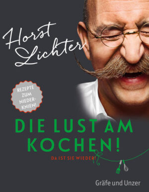 Die Lust am Kochen ist gleich nochmal so groß, wenn man sie mit jemandem teilt, der Witz hat, tolle Geschichten erzählt und allen das Gefühl vermittelt, von Herzen willkommen zu sein. Wenn dies einer kann - ist es Horst Lichter! Der TV-Koch ist enorm populär - auch, weil er weiß, dass es beim Kochen nicht auf Brimborium ankommt. Sondern darauf, mit Liebe bei der Sache zu sein und aus den Zutaten das Beste herauszuholen. Denn in jedem Produkt steckt eine Geschichte! In seinem Kochbuch Die Lust am Kochen weckt er diese Geschichten jetzt zu neuem Leben. Die rund 50 Rezepte sind mal leicht, mal anspruchsvoll, aber immer raffiniert. Die Kapitel folgen den Zutaten, mit denen Horst Lichter sein Leben lang gerne gekocht hat. Dazu erzählt er viel Wissenswertes: von artgerechter Tierhaltung, von Kartoffeln, die noch nach Kartoffeln schmecken. Das Leben ist kein Ponyhof, wohl wahr, - doch wenn man mit Horst Lichters Rezepten kocht, fühlt es sich ziemlich gut an!