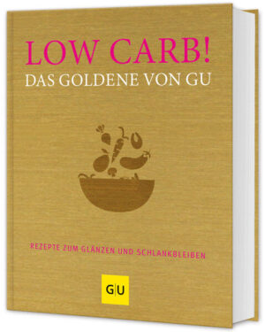 Glänzende Zeiten für Low-Carb-Foodies: Die besten Rezepte und alles Wissenswerte rund um den modernen, gesunden Lifestyle gibt's jetzt glamourös verpackt zwischen zwei Buchdeckeln. Low Carb! Das Goldene von GU ist die Bibel dieses Trends: Neben 250 Rezepten wird in den einleitenden Kapiteln alles Wichtige zur Low-Carb-Ernährung erklärt, von den besten Zutaten, Nährwerten, Austauschmöglichkeiten für Zucker und Mehl, bis hin zu praktischen Tipps zur richtigen Zubereitung und alltagstauglichen Umsetzung des angesagten Ernährungsstils. Die Rezepte sind Highlights der GU Low-Carb-Kompetenz: vom Frühstück über Salate, Suppen und Snacks to go, bis zur Veggieküche, leckeren Feierabendgerichten und trendigem Asia-Food wird hier nichts ausgelassen. Wer Heißhunger auf Low-Carb-Sweets hat, liegt mit den Rezepten für kohlenhydratreduzierte Kuchen, Cremes und Smoothies ebenfalls goldrichtig. Hochwertig gestaltet, superlecker und immer nahe am Alltag - mehr Low Carb geht nicht!