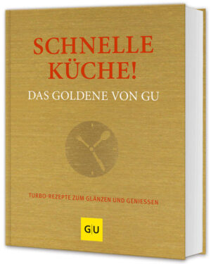 Schnelle Küche! Das Goldene von GU: Turborezepte zum Glänzen und Genießen Die besten schnellen Rezepte auf einen Blick - jetzt in nur 15-30 Minuten das neue Lieblingsessen kochen! Sie wollen auch nicht mehr als maximal 30 Minuten für ein Mittagessen oder gesundes Abendessen investieren? Dann probieren Sie das Goldene von GU. In gewohnt hochwertiger Qualität gibt es hier mehr als 250 Blitzrezepte von vegan über vegetarisch bis zu Fleisch- und Fischrezepten. Für Anfänger und die alltagstaugliche Familienküche gibt es kein besseres Standardwerk. Die GU-Bibel ist für alle, die schnell, lecker, gesund und preiswert selbst kochen wollen. Von Salat bis Pasta - das Grundkochbuch begeistert In dem neuen Klassiker findet man nicht nur Grundrezepte und Hauptgerichte, auch kleine Speisen, Vorspeisen und Desserts sind enthalten. Alle raffiniert konzipiert und fotografiert, stets mit dem Augenmerk auf Zeitersparnis. Dabei darf man sich über folgende Kategorien freuen: Salate und Sandwiches - Kalte Küche zum Sattessen Suppen und Eintöpfe - das One-Pot-Prinzip Pasta und Nudeln - geliebtes Soulfood Vegetarisch satt - Lust auf Gemüse Fleisch und Fisch - herzhaft geht immer Schnell was Süßes - gerührt und gebacken Lieblingsgerichte für Studenten, Hobbyköche und Berufstätige Ganz egal, ob Sie auf scharf und würzig stehen, lieber die kalte Küche mögen oder nach Wochenplänen und Menüvorschlägen suchen - im Goldenen von GU finden Sie Klassiker für Früh und Spät. Auch zu Ostern, Weihnachten und für Feste kann man sich hier bedienen, je weniger Zeit man in der Küche steht, umso mehr Aufmerksamkeit kann man seinen Gästen schenken. Freuen Sie sich auf folgende Gerichte: Couscoussalat mit Trauben und Tofu oder Auberginen-Döner für vegetarische Freuden Kürbissuppe mit Bratwurstklösschen oder Spätzle-Pfifferling-Gröstl für laue Herbststunden Linguine mit Seeteufel oder Thunfisch-Frikadellen für eine Prise Meer Tamarinden-Zwiebel-Beef oder Blitz-Gulasch mit Gremolata wenn Sie Fleisch lieben Thai-Reisnudel-Salat oder Portobello-Cheeseburger wenn die Somme vom Himmel lacht Orient-Obstsalat oder Blitz-Tiramisu mit Erdbeeren für den süßen Hunger Fest steht, die Rezepte gelingen oft in 15 bis 20 Minuten, lassen sich toll vorbereiten und als Meal Prep mitnehmen. Ob Topf, Pfanne, Backofen oder Kühlschrank - hier finden begeisterte Köche alles was das Herz für die fixe Küche höher schlagen lässt.