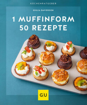 Wenig Zutaten  leichte Rezepte  aber so viel Genuss! Das verspricht das neue Backbuch mit 50 kreativen Muffinrezepten! Die kleinen Küchlein sind nicht nur bei Kindern beliebt, sondern auch bei Kollegen, Freunden und auf der Kaffeetafel mit Verwandten. Sie lassen sich unterwegs gut essen, passen zu einem Picknick und können mit aufwendigem Topping sogar auf einer Hochzeitstafel glänzen. Lust auf neue Rezepte? Konditorin Giulia Davidsson zeigt, wie sich aus wenigen Zutaten und wenig Zeitaufwand absolut köstliche Muffins zaubern lassen. Außerdem stellt sie nützliche Backhelfer, kreative Toppings sowie perfekte Kombinationen vor. Freuen Sie sich auf 50 Rezepte aus der Muffinform! Schnell & Einfach Ganz egal, ob Sie Muffins mit Obst lieben, auf Nüsse stehen oder Schokolade Ihre Lieblingszutat ist. Das Backbuch bedient alle Geschmäcker und zeigt, wie man Muffins auch vegan backen kann. Probieren Sie aus der Kategorie Blitzrezepte unbedingt: Brombeer-Mohn-Cupcakes Matcha-Käsekuchen Himbeer-Zitronen-Muffins Marmormuffins Raffiniert & Üppig Manchmal darf es etwas mehr sein: zum Beispiel ein Cupcake-Topping, eine Deko aus Zuckerguss oder mit Creme gefüllte Schokocups. Die Törtchen aus dieser Kategorie  die sich immer in einem klassischen Muffinblech backen lassen, imponieren Freunden und Kollegen. Donauwellencupcakes Bienenstichmuffins Brownies mit Salzkaramell Chocolate-Chip-Cupcakes Herzhaft & Pikant Das Muffins nicht nur süß etwas hermachen, ist lange bekannt. Doch auch die herzhaften und würzigen Backwerke sollen mit Saftigkeit und viel Geschmack überzeugen. Die Autorin des Kochbuches verrät, wie Sie genau diese Besonderheit zaubert und zeigt, wie köstlich Pestomuffins mit Pinienkernen Chili-sin-carne-Muffins Spaghetti-Carbonara-Muffins schmecken können. "1 Muffinform - 50 Rezepte" ist erhältlich im Online-Buchshop Honighäuschen.