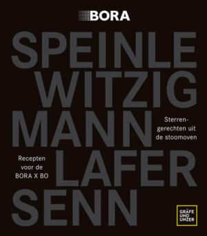 Vier sterrenchefs tillen koken en bakken in de stoomoven naar een hoger niveau: Johann Lafer, Andreas Senn, Cornelius Speinle en Eckart Witzigmann verraden hun beste recepten voor de BORA X BO flexibele oven en zorgen met creatieve, afwisselende smaakcombinaties voor ongekend genot, bijvoorbeeld met een mals braadstuk, een knapperige korst, verse groente met een bite of luchtige, romige soufflés. Laat u verleiden met gerechten als eendenborst met gemberkorst, knapperige rijstrolletjes op sesamspinazie, groene-tomatengazpacho, groente-kikkererwten en papillote, citroencrème of taart van kleine wortels.