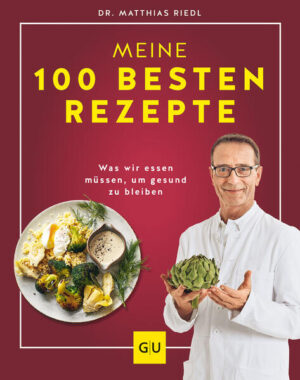 100 Jahre alt werden und gesund bleiben - wie schön ist das! Und gibt es dafür ein Rezept? Natürlich! Ernährungs-Doc Dr. Matthias Riedl kennt sogar mehr als nur eines. „Dr. Riedl: Meine 100 besten Rezepte“ ist die erprobte Best-of-Ausrüstung für eine gesunde, glückliche Lebensreise. Ausgestattet mit den allerneuesten, auf wissenschaftlichen Erkenntnissen beruhenden Gesundheits-Hacks, vielen alltagstauglichen Tipps, praktischen Hintergrundinfos und ausgewogenen, einfachen und leichten Rezepten für jeden Tag, das ganze Jahr und viele Anlässe. Vom Frühstück über Lunch und Snacks bis zum Abendessen, für die ganze Familie, für Alltag und Feste. Mit leichtem Gepäck gesund und genussreich durchs Leben - so möchte jeder sicher 100 werden!