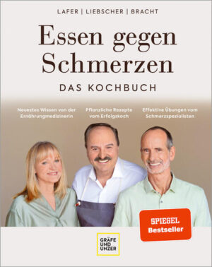 Genussvolle Hilfe zur Selbsthilfe 2019 suchte Johann Lafer wegen starker Arthroseschmerzen Hilfe bei Petra Bracht und ihrem Mann Roland Liebscher-Bracht. Dank der erfahrenen Ernährungsmedizinerin und dem bekannten Schmerzspezialisten wurde er nicht nur schnell seine Schmerzen los, sein Knie ist auch bis heute beschwerdefrei - ganz ohne Schmerzmittel oder OP. »Wenn etwas so gut wirkt, muss doch auch noch mehr gehen«, dachte der beliebte Fernsehkoch. Also haben sich die drei noch einmal zusammengesetzt, um erneut gemeinsam gegen den Schmerz anzutreten. Herausgekommen ist ein Buch für alle, die unabhängig von ihrem Alter beweglich und schmerzfrei bleiben wollen - mit einem kurzen Rundum-Übungsprogramm für alle »kritischen« Bereiche. Und natürlich mit über 90 neuen raffinierten Rezepten für all diejenigen, die es wie Johann Lafer mit der veganen Ernährung versuchen, trotzdem aber nicht auf Genuss verzichten wollen. Ehrensache, dass der Spitzenkoch sich hierfür selbst an den Herd stellte. In einem sind sich die drei einig: Jeder hat es zu einem großen Teil selbst in der Hand, sein Leben schmerzfrei genießen zu können. Und: Verzichten muss man dabei auf nichts! Lebensmittel sind Medizin, auch Schmerzmedizin!