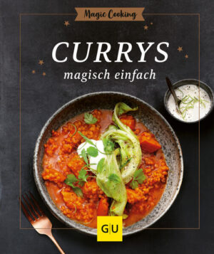 Ein bisschen zaubern können? Und das ganze Jahr über Sonne und Wärme in der Küche und im Herzen? Ganz einfach, im Handumdrehen? Magic Cooking: Currys magisch einfach macht exotisch-würziges Kochen und Genießen zum lässig entspannten Vergnügen. Ein Topf oder ein Wok genügen für das Feuerwerk der Farben, Düfte und Aromen, dazu das Zauberwort: Würz-alabim! - schon verwandeln sich eine Handvoll Zutaten wie Gemüse, Tofu, Fleisch und Fisch in unwiderstehlich vielseitige, farbenfrohe Satt-und Glücklichmacher mit neuem, kreativen Touch. Rezepte, Tipps und glanzvoll fotografierte Inspirationen wecken auch in Kochanfängern den schlummernden Curry-Fan und machen den Einstieg ins exotische Essvergnügen märchenhaft leicht - Simsalamagic!