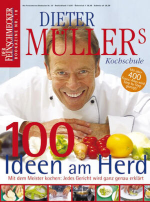 Dieter Müller zeigt es Ihnen: So macht Kochen richtig Spaß! Dieser Mann hat alles erreicht. was ein Koch in Deutschland nur erreichen kann. Dieter Müller, Jahrgang 1948, Badener aus der tiefsten Provinz, hat die begehrtesten Preise für Köche errungen: die drei Sterne (seit 1997) ebenso wie den Titel "Koch des Jahres" beim FEINSCHMECKER (1998), dazu kommen zahlreiche Auszeichnungen aus ganz Europa und den USA. Der Name Dieter Müller steht für Kochen in höchster Vollendung, für Eleganz im Stil und größte Sicherheit im Geschmack. Müllers Schüler und seit 2008 Nachfolger als Küchenchef des Restaurants "Dieter Müller" im "Schlosshotel Lerbach" (Bergisch Gladbach), Nils Henkel, bringt es auf den Punkt: "Für Dieter Müller hat immer die Harmonie der Aromen oberste Priorität." Dieses Bookazine zeigt Ihnen anhand von über 100 Zubereitungen Dieter Müllers Anleitungen für gutes Kochen. Beilagen, Saucen oder Garmethoden können Sie dabei wie Bausteine auch für andere Gerichte zusammenstellen. Speziell für Anfänger haben wir zahlreiche Profi-Tipps, ein Glossar mit kulinarischen Begriffen sowie eine Übersicht über den Schwierigkeitsgrad der Rezepte eingefügt.