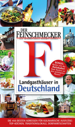 DER FEINSCHMECKER Tipps für kleine Stadtfluchten: Gasthöfe und Wirtshäuser mit guter regionaler Küche Die regionale Küche boomt in Deutschland, in den Städten wie auch in den guten Gasthäusern auf dem Land: Immer mehr Wirte und Köche besinnen sich auf die Produkte ihrer Heimat, entdecken alte Rezepte wieder und präsentieren Großmutters Küche in modernen, leichten Zubereitungen. Sie kaufen Fleisch beim Bauern in der Nachbarschaft und beim Jäger, sie lassen sich Fische aus heimischen Gewässern liefern und ziehen Gemüse und Kräuter nicht selten im eigenen Garten. Es gibt viele gute Gasthäuser und Restaurants zu entdecken bei Touren über Land von Nordfriesland bis zum Allgäu. DER FEINSCHMECKER hat weit mehr empfehlenswerte Adressen gefunden, als erhofft: alteingesessene Familienbetriebe, die den Schweinsbraten mit Knödeln in Ehren halten, ebenso wie neue Häuser, in denen die Regionalküche mit mediterraner Weltläufigkeit verbunden wird. Entspannte Orte für Genießer entdeckte DER FEINSCHMECKER in Kloster- und Weinschänken, in Wirtshäusern mit idyllischem Garten oder mit Blick über See oder Fluss. Die ausgewählten Adressen sind reich bebildert, 20 Seiten Landkarten führen Sie zum Landgasthof Ihrer Wahl. Neu: Häuser, die in der Nähe von Autobahnabfahrten liegen, sind mit einem eigenen Symbol gekennzeichnet.