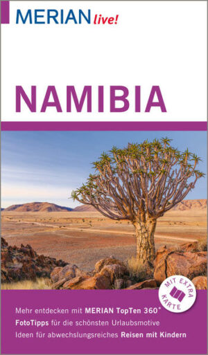 Mit MERIAN live! Namibia erlebenAfrikas südwestliches Paradies ist riesig und nur dünn besiedelt. Es bietet Platz für eine faszinierende Tier- und Pflanzenwelt  von zahlreichen Antilopenarten über die Big Five bis zu den wunderschönen Köcherbäumen. Dazu schroffe Bergwelten
