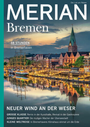 Die Hansestadt an der Weser mit dem Unesco-Welterbe Rathaus und Roland ist ein Top-Städtereiseziel. "MERIAN Magazin Bremen 07/21" Der Reiseführer ist erhältlich im Online-Buchshop Honighäuschen.