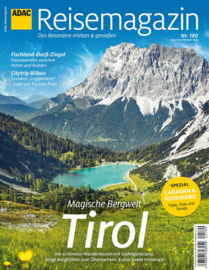 Die traumhafte Bergwelt Tirols ist das Titelthema der aktuellen Ausgabe des ADAC REISEMAGAZINS. Wir entdecken ursprüngliche Täler zum Wandern und Ideen für den Aktivurlaub