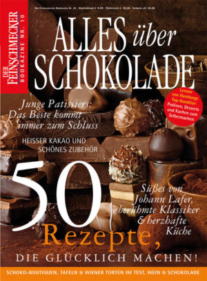 Dieses Bookazine stellt die schönsten Schokoladen-Läden in Deutschland vor, besucht in Madrid ein Schokoladen- Restaurant, nennt die besten Chocolatiers in Europa und berichtet über das "Chocolate Valley" in der Toskana. Dazu gibt es mehr als 50 leckere Schokoladenrezepte von zartbitter bis süß und einen ausführlichen Schokoladen-Test. ++ 50 Rezepte: Von Zartbitter bis Süß ++ Desserts, Kuchen, Pralinen, Saucen, Eis, Parfait ++ Die besten Läden für Trüffeln, Pralinen und Tafeln ++ Warum sie unentbehrlich ist für: Gute Laune, Gute Gesundheit und Gute Geschichten