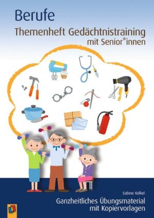 Honighäuschen (Bonn) - Komplett ausgearbeitete Trainingseinheiten zum Gedächtnistraining mit Senioren und Seniorinnen inkl. Kopiervorlagen und Lösungen, für Fachkräfte in Altenpflege, Demenzbetreuung und Seniorenarbeit +++ Mit diesem Heft gelingt das Gedächtnistraining zum Thema Berufe" ganz unkompliziert! Dieses Themenheft enthält fertig ausgearbeitete Trainingseinheiten zu drei großen Themenbereichen: Handwerk", Dienstleistungen" und Berufe früher und heute". Die Gedächtnisübungen laden zum Nachdenken, Grübeln und Erinnern ein und trainieren ganzheitlich die grauen Zellen". Sie schulen die Wortfindung, schärfen Wahrnehmung und Konzentration, fördern assoziatives, logisches und flexibles Denken, trainieren Merken und Erinnern und aktivieren das Langzeitgedächtnis. Dabei sprechen die differenzierten Aufgaben geübte, ungeübte und auch demenziell veränderte Senioren und Seniorinnen an. Ebenfalls bemerkenswert: Zu jedem Angebot finden Sie neben einer Einführung für Sie als Anleiter bzw. Anleiterin viele konkrete Tipps und Hinweise zur einfachen Umsetzung