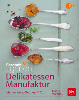 Das Begleitbuch zur Sendung ZDF Fernsehgarten, der beliebtesten TV-Sonntagsshow. Köstliche Vielfalt genießen: Feine und süße hausgemachte Leckereien aus Jeanette Marquis‘ Genuss-Manufaktur. Kreative Rezepte für Marmeladen und Gelees, Chutneys, Senf, herzhafte Früchte, Kuchen, Likör.