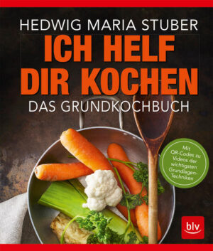 Das Kochbuch für jede GenerationDer Erstsemester-Student: braucht es. Die frischgebackene Mama: braucht es. Sie, Lactose intolerant: braucht es. Er, noch nie einen Kochlöffel in der Hand gehabt: braucht es. Die Oma mit Kocherfahrung: kennt es schon fast auswendig. "Ich helf Dir kochen", das Standardwerk des BLV Buchverlags, ist eine Stütze für jede Generation - zuverlässig, vollständig und millionenfach bewährt. Was auch immer man kochen oder backen möchte: Jedes der über 2.000 Rezepte gelingt - und schmeckt. Alle Rezepte sind in einzelne Arbeitsschritte gegliedert, optimiert und zum Teil neu ausprobiert. Damit ist erfolgreiches Nachmachen garantiert! Zum Kochen findet man ein Fülle von Gerichten aus allen deutschen Regionen und aus den Küchen der Welt. Geordnet sind sie nach Rezeptgruppen - von Suppen und Vorspeisen über Fleisch, Fisch und Geflügel bis zu Desserts. Zum Backen verführen köstliche Rezepte für Kuchen, Torten, süßes und pikantes Gebäck sowie für die Weihnachtsbäckerei. Der Ratgeber-Teil informiert über Warenkunde und Küchenpraxis. Dazu: QR-Codes zum Abruf von Kurz-Videos zu allen wichtigen Koch- und Backtechniken. Der Name "Stuber" steht für Qualität. Seit über 60 Jahren ist Hedwig Maria Stuber für den Rezeptteil dieses Universalkochbuchs verantwortlich. Zusammen mit ihrer Tochter Angela Ingianni entwickelt sie es von Auflage zu Auflage weiter. Auch neue Geräte, Produkte und Küchentechniken sind berücksichtigt. So bleibt "die Stuber" das Markenkochbuch, das immer mit der Zeit geht - ein ewig junger Klassiker