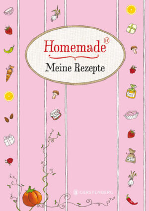 Persönliche, kulinarische Mitbringsel - dafür stehen die Homemade-Kochbücher von Regina Schneider und Birgit Hackl. Das Eintragbuch Homemade - Meine Rezepte geht hier noch einen Schritt weiter: In fünf gestanzten Registern mit den Themengebieten Snacks, Salate, Suppen, Hauptspeisen und Süßes können Lieblingsrezepte festgehalten werden. All das vor dem Hintergrund der zauberhaften Illustrationen Miriam Kochs. So entsteht entweder ein eigenes Kochbuch mit selbst gesammelten Rezepten oder ein sehr persönliches Geschenk als ganz besonderes Mitbringsel!