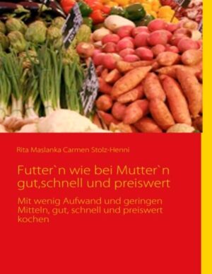 Mit diesem Buch wollen wir zeigen, das es möglich ist mit wenig Mitteln und Zeit, ein gesundes schmackhaftes Essen auf den Tisch zu bringen. Einfach für jedermann ohne Vorkenntnisse nach zu kochen. Das richtige Buch zum Einstieg, simpel und mit verständlichen Angaben.Gerichte die schnell und problemlos nach zu kochen sind. Das Richtige für Einsteiger, junge Leute, und Leute mit wenig Zeit.