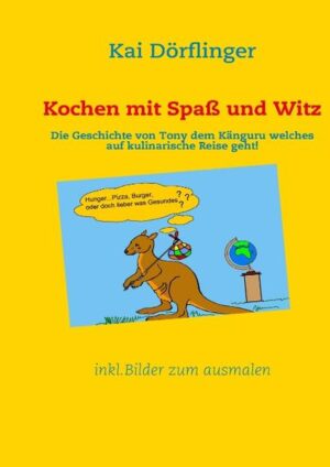 Die Idee war die Erklärung der Speisen und das Kochen so kindergerecht wie nur möglich zu gestalten, damit unsere Kleinen Spaß im Umgang mit Lebensmitteln haben und sich gesund und abwechslungsreich ernähren, auch wenn es für die Kleinen ihrer Meinung nach immer nur FastFood geben sollte. Die Erklärung der verschiedenen Gemüsearten sowie Fisch, Fleisch und vielem mehr, in Verbindung mit lustigen Fotos und spannenden Geschichten ist der Inbegriff für ein spielerisch, spannendes aberauch lehrreiches Kochbuch für Kinder.Es handelt sich um Tony das kleine Känguru, dass auf kulinarische Reise geht und sich von den kleinen aber feinen gesunden Nahrungsmitteln überzeugen lässt und somit Zutaten und neue Gerichte aus der ganzen Welt kennenlernt. Eine mitreißende Geschichte für Groß und Klein.