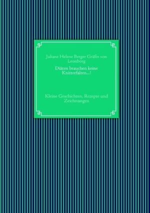 Die Autorin Juliane Helene Berger Gräfin von Leonborg wurde 1952 in Uelzen geboren. Sie lebt und arbeitet im Moment in Dannenberg/Elbe. Einige Bücher wurden schon veröffentlicht. Sie arbeitet vielschichtig, in der Hauptsache in der Bildenden Kunst. Dieses Buch ist durch die vielen Beobachtungen bei Vernissagen entstanden und ist heiter geschrieben und illustriert im Gegensatz zu all den strickten und manchmal so überflüssigen Diäten im Leben.So sind kleine, witzige Geschichten, Rezepte und Zeichnungen zu diesem Buch entstanden.