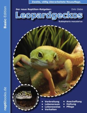 Honighäuschen (Bonn) - Der Leopardgecko ist eines der am weitesten verbreiteten Terrarientiere und er findet ständig neue Liebhaber. Das besondere Wesen dieser wechselwarmen Reptilien und ihre interessanten Verhaltensweisen machen sie so populär. Ein regelrechter Boom wurde durch die vielen Farbzuchten ausgelöst, die den Leo, wie er unter Haltern genannt wird, in einer unfassbar breiten Farbvielfalt zeigen. Unter den Reptilien zählt der Leopardgecko zu den eher einfach zu haltenden Tieren. Die Meinung allerdings, er sei völlig anspruchslos ist schlichtweg falsch. Richtig ist, dass seine Ansprüche an eine naturnahe Umgebungsgestaltung sowie an Temperatur, Licht, Luftfeuchtigkeit und Ernährung mit relativ einfachen Mitteln zu erfüllen sind. Diese Tatsache prädestiniert den Leo als gut zu haltendes Anfängertier. Das Rüstzeug für eine artgerechte Haltung vermittelt Dirk Glebe in diesem Buch. Auf rund 60 Seiten macht er Sie fit für den richtigen Umgang mit einer ganz besonderen Tierart: dem Leopardgecko. Besonders an diesem aktuellen Titel ist, dass fast 50 etablierte Züchter durch Text- und vor allem Bildbeiträge geholfen haben, für eine nahezu einzigartige Gestaltung zu sorgen. Damit ist dieses Buch nicht nur ein detailliertes Nachschlagewerk, sondern auch ein interessanter Bildband. An dieser Stelle wird Ihnen die Basic-Version im preiswerten Paperbackeinband angeboten. Diese richtet sich vor allem an Einsteiger, die ein gutes Basiswissen zum Leopardgecko bekommen möchten. Die Bereiche Zucht, Genetik, Farbformen und Krankheiten werden in dieser Ausgabe nicht behandelt. Hierzu gibt es den gleichen Titel als "Extended-Edition" ebenfalls im Handel. Weitere Informationen bekommen Sie auf www.reptibooks.de