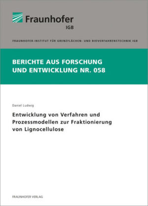 Aufgrund der unausweichlichen Verknappung fossiler Rohstoffe und den zunehmenden klimatischen Auswirkungen von Treibhausgasen wird in Zukunft die nachhaltige Nutzung nachwachsender Rohstoffe immer bedeutender werden. Lignocellulosehaltige Rohstoffe werden hierbei eine wichtige Rolle spielen, da sie mit ihrem jährlichen Produktionspotential von 150 Milliarden Tonnen pro Jahr in ausreichenden Mengen vorhanden sind und nicht in direkter Konkurrenz zur Futtermittel- und Nahrungsmittelindustrie stehen. In dieser vorliegenden Arbeit wurden daher Verfahren und Prozessmodelle zur Fraktionierung von Lignocellulose in getrennte Glukose-, Xylose- und Ligninproduktströme entwickelt. Diese getrennten Produktströme sind Grundlage einer Lignocellulose-Bioraffinerie, in der die Lignocellulose in ihrer Gesamtheit stofflich und energetisch genutzt werden kann. Der entwickelte Gesamtprozess bestand aus der Entfernung von Lignin und Hemicellulose durch Vorbehandlung der Lignocellulose, der enzymatischen Hydrolyse der vorbehandelten cellulosereichen Faserfraktion bei möglichst hohen Feststoffkonzentrationen und der Abtrennung toxischer Lignocellulose-Abbauprodukte aus der hemicellulosehaltigen Aufschlusslösung (Detoxifikation).