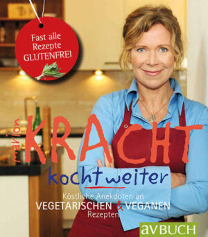 In ihrem zweiten Kochbuch, das wieder mit leckeren vegetarischen/veganen Gerichten gespickt ist, berichtet die preisgekrönte Schauspielerin Marion Kracht („Das Traumschiff“, „Ein Sommer in Schottland“, „SOKO Stuttgart“) mit einem Augenzwinkern von ihren Erlebnissen landauf, landab als Vegetarierin. Zu Beginn gibt es eine Übersicht über die wichtigsten Zutaten, die in der vegetarisch/veganen Küche verwendet werden. Wie das erste Buch ist es nach den Speisen gegliedert: Vorspeisen, Hauptgerichte, Desserts. Zu jedem Rezept „strickt“ die bekannte Autorin eine passende Geschichte, die sie während der letzten 25 Jahre auch tatsächlich so erlebt hat. Die Rezepte von Marion Kracht sind leicht nachzukochen, also auch für den Anfänger in Sachen veganes/vegetarisches Kochen geeignet. Außerdem sind die Rezepte der zweifachen Mutter so gut, dass sich sogar ihre gesamte Familie (freiwillig!) vegetarisch/vegan ernährt. Ein ungewöhnliches Kochbuch zum Schmunzeln also, das sich in jedem Fall lohnt zu lesen und die Rezepte auszuprobieren.